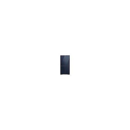 Samsung 23 cu. ft. Smart 4-Door Flex BESPOKE Navy Glass Refrigerator RF23A967541